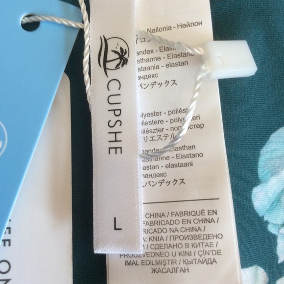 NWT Cupshe, One-Piece Swimsuit, Sz L - Picture 8 of 9